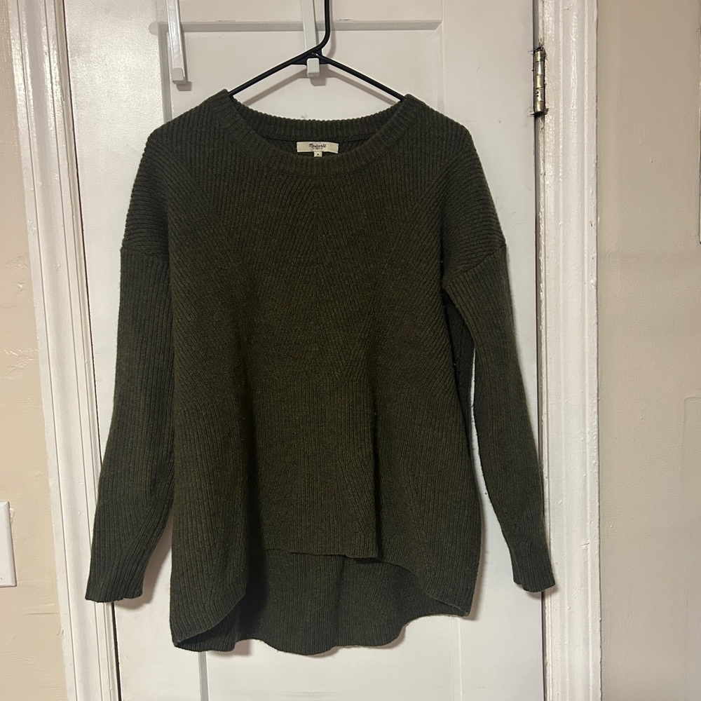 Madewell Merino Wool Olive Green Sweater